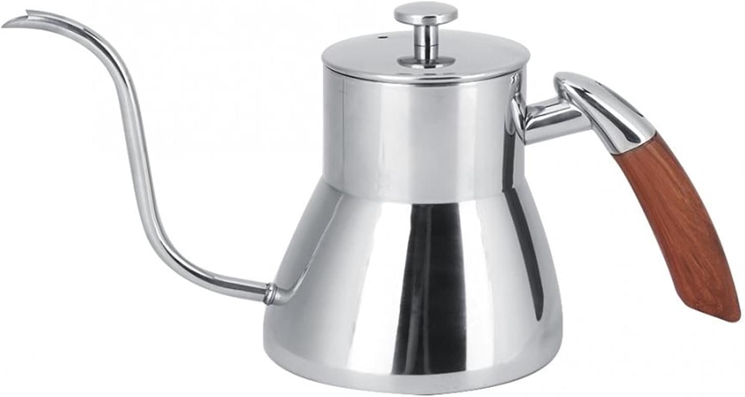 Coffee Kettle Coffee Kettle with Long Narrow Spout Silver Stainless Steel Coffee Pot Water Kettle for Home Coffee Shop Perfect for Coffee Lover Coffee Maker