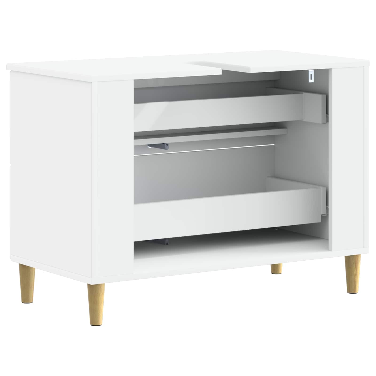 Szafka pod umywalkę Delft biała 82 x 41 x 59 cm materiał