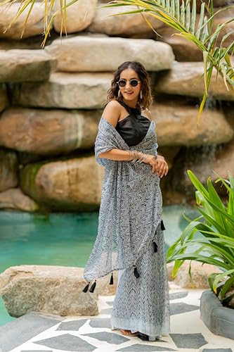 Image of MIRCHI FASHION Saree for Woman Chiffon Shibori Printed | Lightweight Regular Use and Professional Office Sari with Blouse Piece