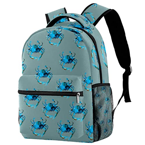 Sac à dos voyage avec porte-bouteille imprimé crabe marine