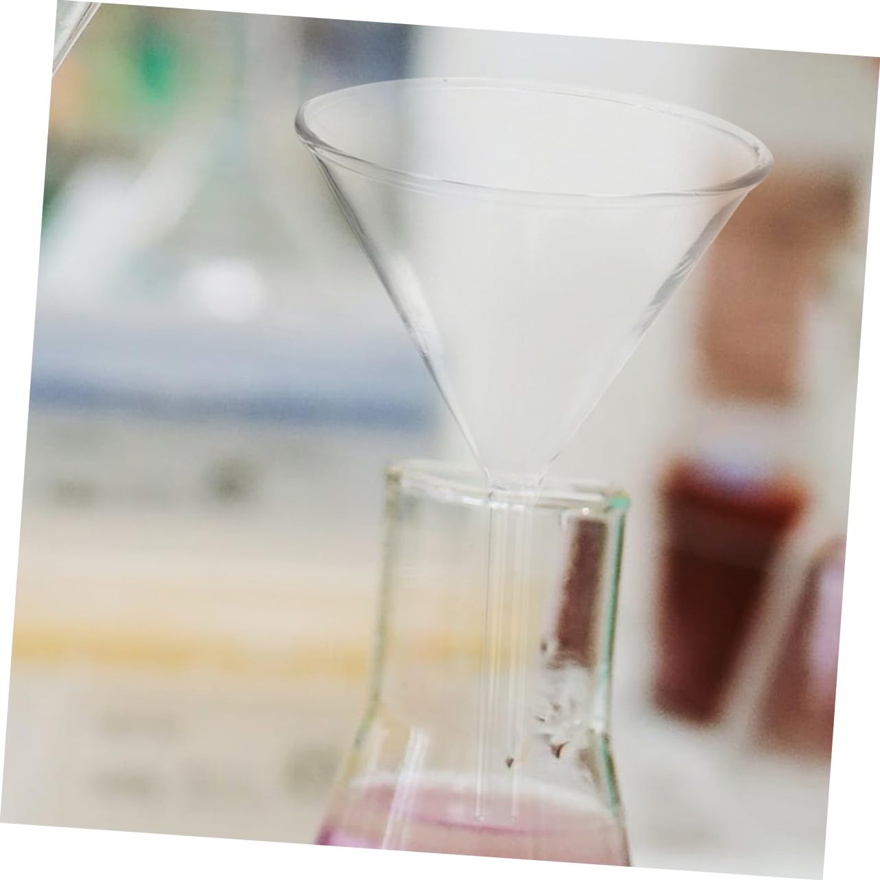 ABOOFAN 8pezzi Imbuti in Vetro Trasparente Per Laboratorio Stelo Per Esperimenti Scientifici Misure