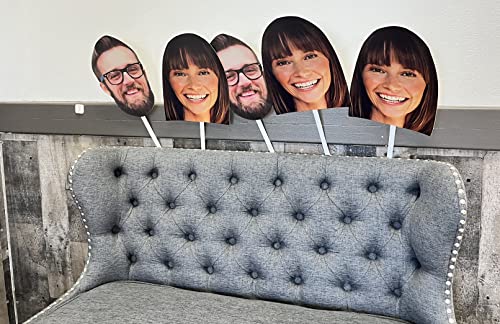 image for DesignThatSign Face on a Stick, Custom face Cutout, Party Prop, Fat Fa