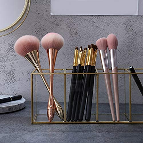Organizzatori per Cosmetici Porta pennelli per Trucco a Specchio, Scatola per Cosmetici in Vetro Trasparente, matite per Eyeliner e Rossetti Senza Polvere, espositore per profumi