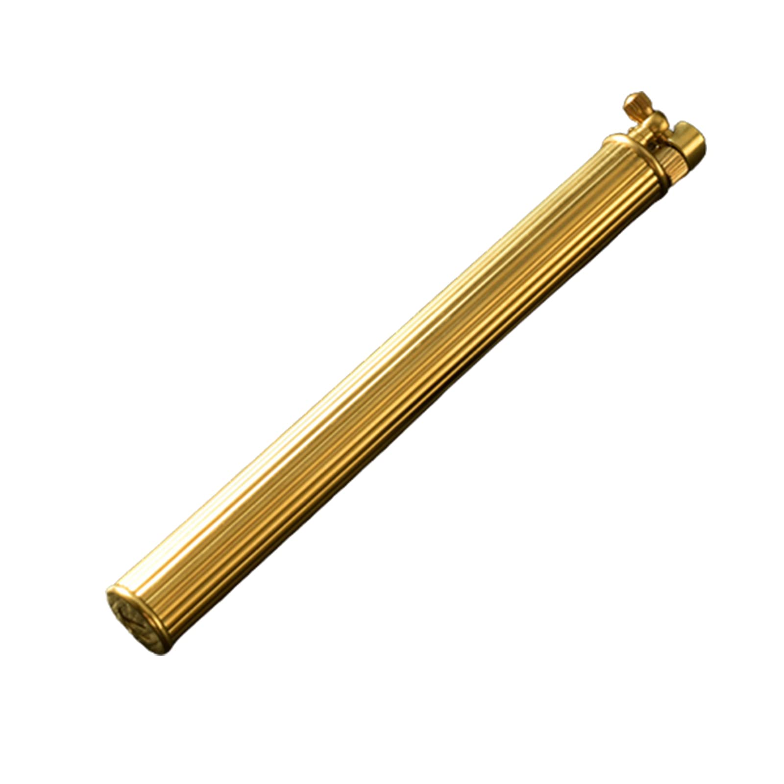 Brass Long Cylindrical Shaped Kerosene Lighter Oil Refillable Windproof Retro Grinding Wheel Ignition Flint Free Fire Men Smoking