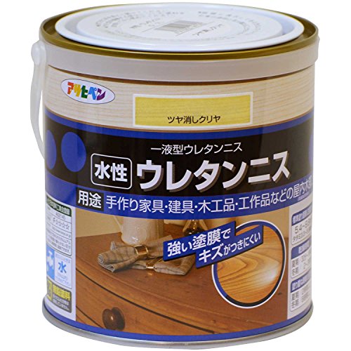 アサヒペン ニス 0.7L ツヤ消しクリヤ