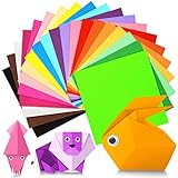 IOOLEEM Origami Paper, 200 Sheets, 20 Colors, 6 Inch Square, Double Sided Colored Paper.