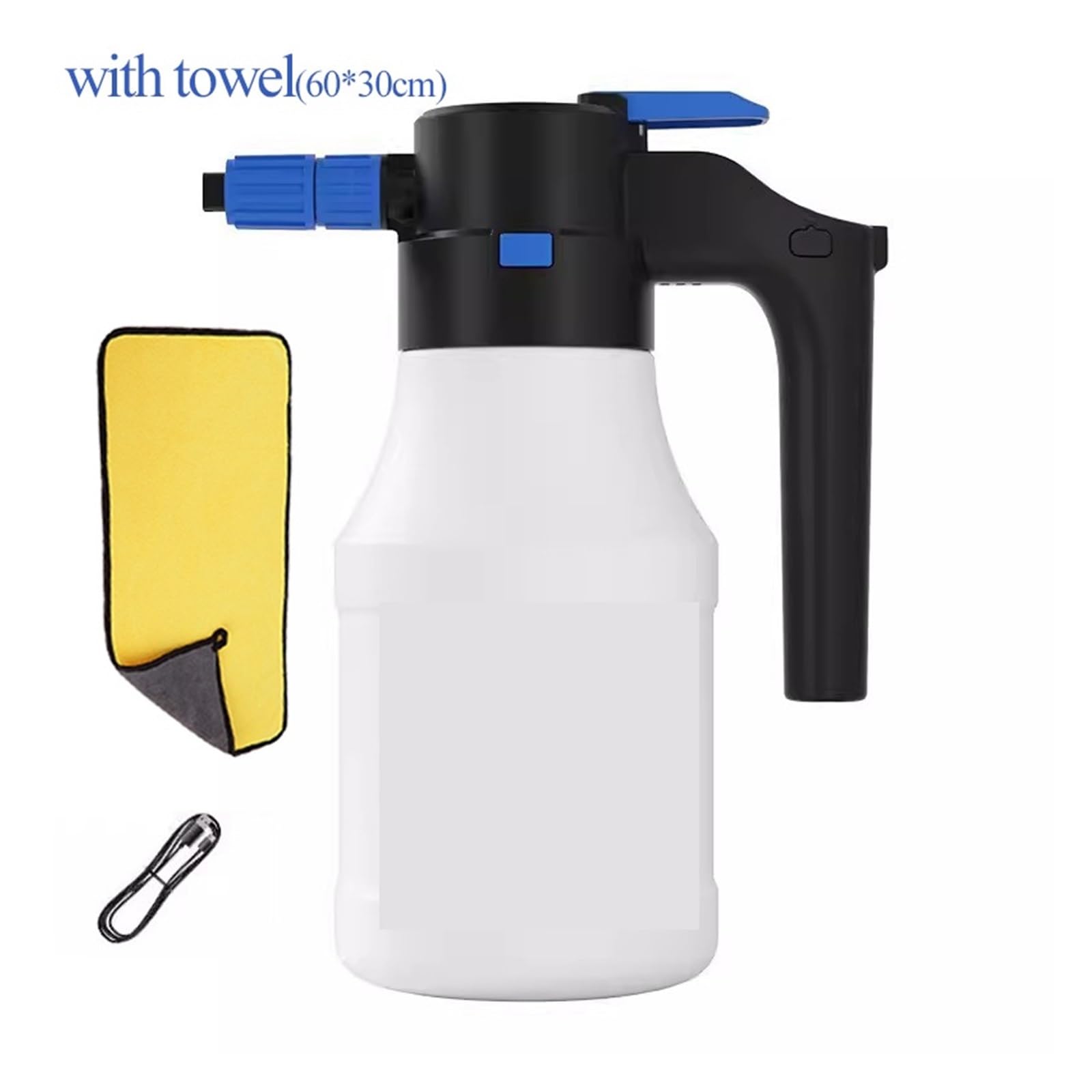 Akcesoria do myjni samochodowej Elektryczny rozpylacz piany 1,5 l, Lanca do podlewania myjni samochodowej Specjalna elektryczna pianka pneumatyczna do spieniania | FL towel60