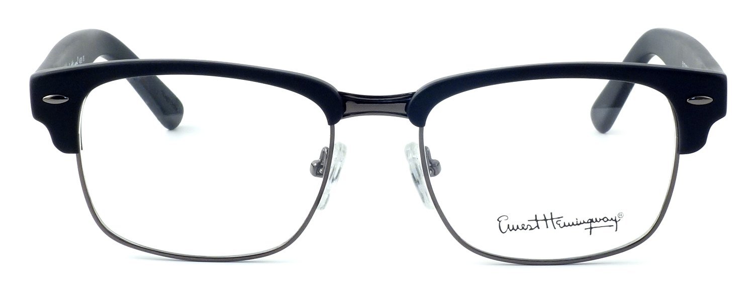 Ernest Hemingway 4629 Designer Reading Glasses in Matte Black & Gunmetal +2.75