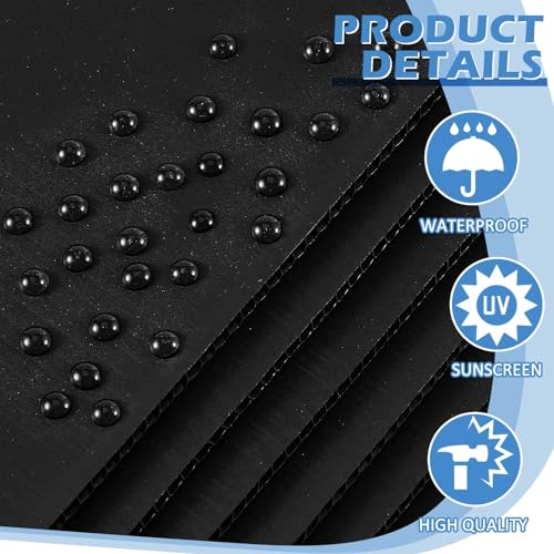 Image of Patelai 12 Pcs 24 x 48 Inches Corrugated Plastic Sheet Corrugated Poster Board 4mm Thick Waterproof Blank Board Sheets Plastic Yard Sign for Garage and Estate Sale, Indoor and Outdoor Use(Black)