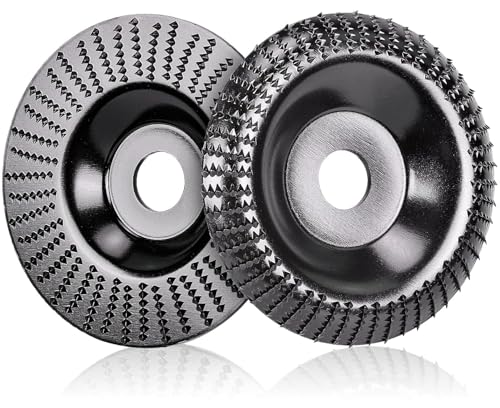 2 Piezas Disco Desbaste Madera de Acero Tungsteno 125 x 22.2 mm - Disco Abrasivo - Amoladora Angulares para Molienda Tallado Pulir