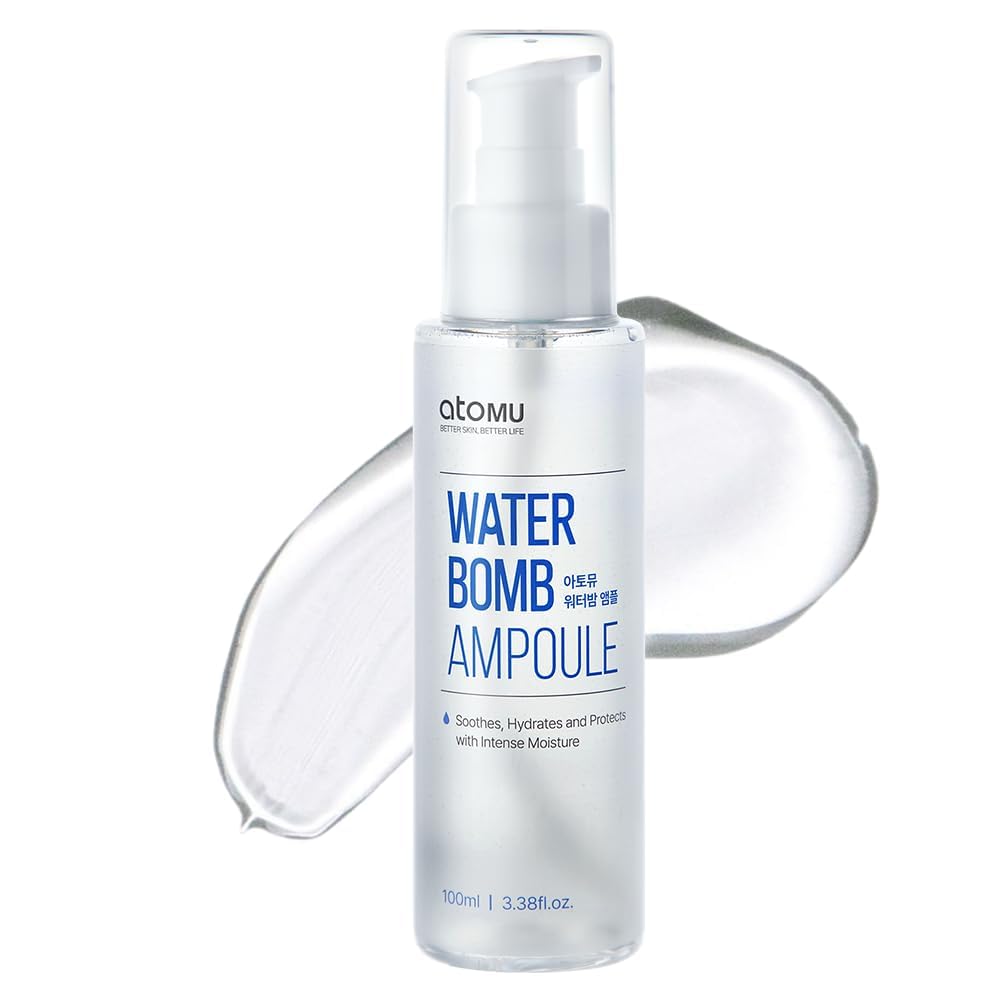 ATOMUWaterbomb Ampoule, Moisturizing Soothing Face Serum for Wrinkle Improvement, Hydration Boost, Korean Skin Care (3.38fl.oz.)