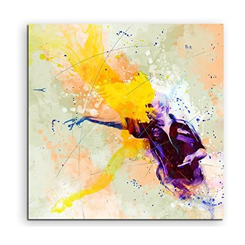 Dart 60x60cm Wandbild SPORTBILD Aquarell Art tolle Farben Cover