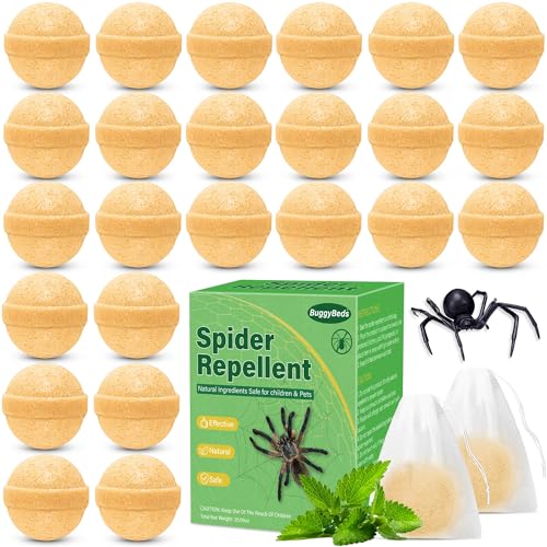 Spider Repellent for Indoor, 24 PCS Natural Spider Deterrent Peppermint Oil Spiders Roach Ant Away, Pest Spider Repellent Solution for House Garage Patio Attic Lawn, Family & Pet Safe