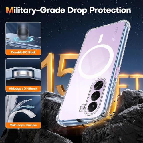 Image of Jkobi Shockproof Crystal-Clear Back Cover for Realme P4x (Magsafe Wireless Support | Drop & Camera Protection | Hard Polycarbonate)
