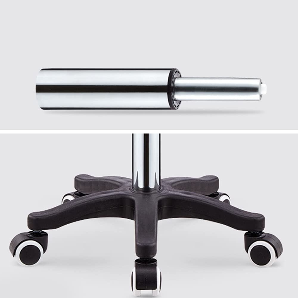 ZHOUXIAO Tabouret De Salon Pivotant Chaise À Roulettes Chaise À Roulettes Avec Roues Et Support Arrière, Hauteur Réglable Tabouret De Chaise Hydraulique Avec Dossier Pour Bea Red