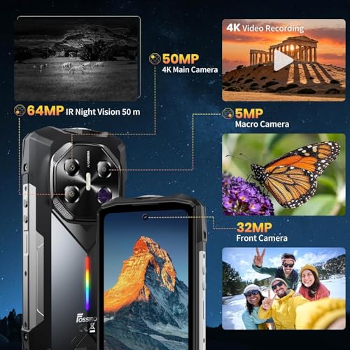 Image of FOSSIBOT 2026 F113 20000mAh /33W 5G Android 15 Rugged Phone Unlocked, 36GB+256GB /2TB MediaTek Dimensity 7050+ Gaming Phone, 6.78 inch 4K FHD+120Hz Gorilla Glass,50MP Super Night Vision