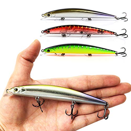Yialia 11 cm 11.5g Minnow Iscas Artificiais Rígidos Swimbait Isca De Água Doce Isca De Pesca De Água