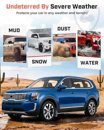 Image of Autorder Mud Flaps for 2020-2026 Kia Telluride Accessories All-Weather Splash Guards Protect Paint Mudflap No Drilling Required Mud Guard Set 4PCS