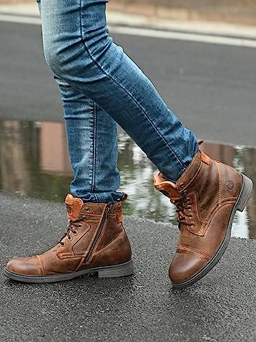 Image of MONDAIN New Trend Damaged Desgine Leather Boot for Men