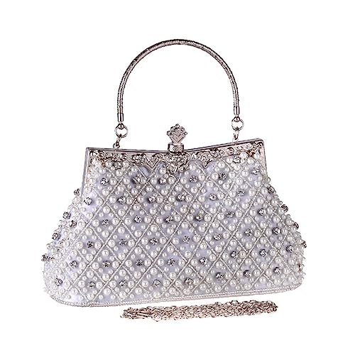 Sac de soiree embrayage sept diamants de couleur pochette rigide strass