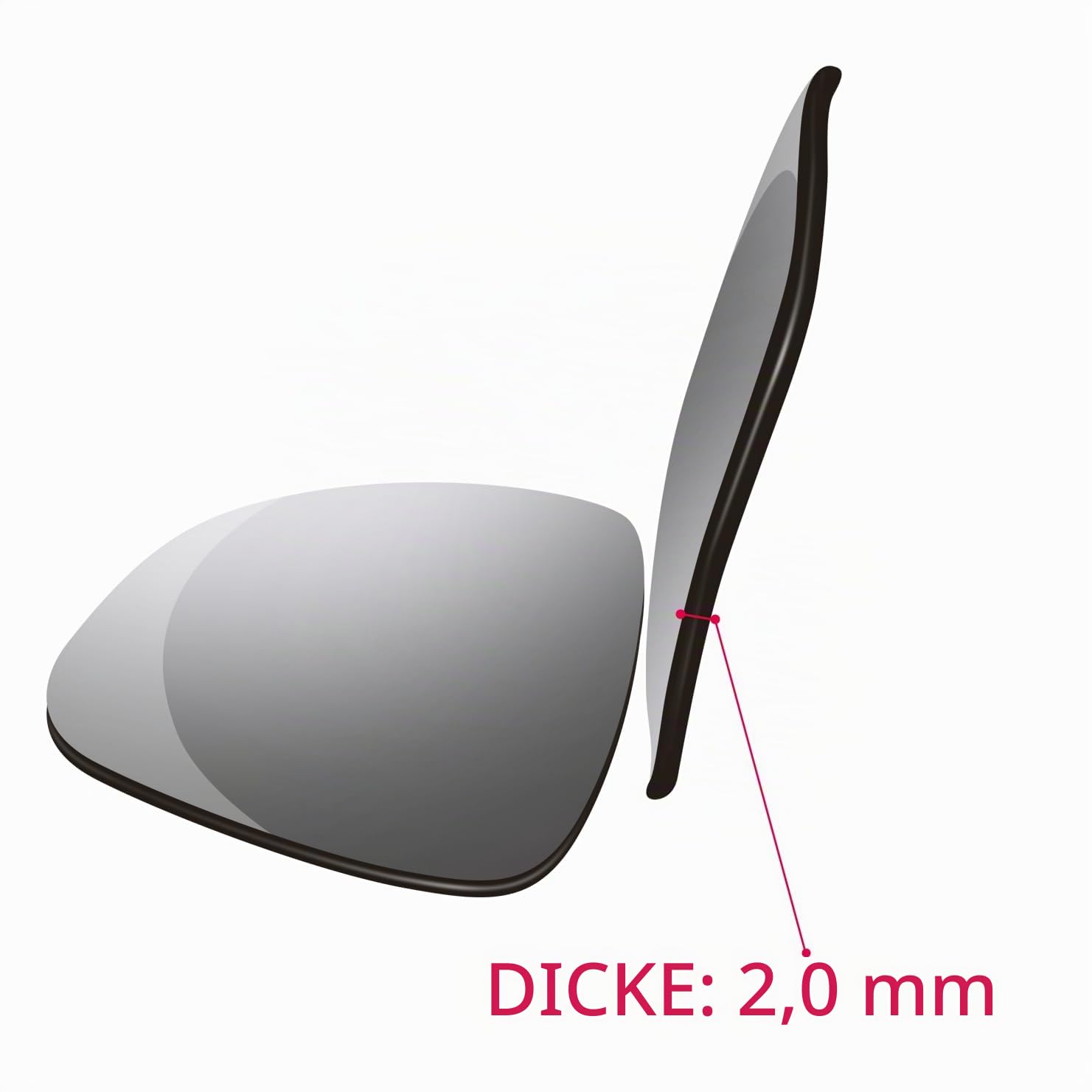 Ersatz-Sonnenbrillengläser für Oakley Holbrook-Gläser OO9102, 55 mm, Dicke: 2,0 mm