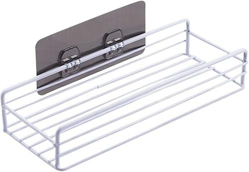 MESSIYO Estantes flotantes con ganchos cestas de almacenamiento de hierro forjado estantes de pared de metal para entrada dormitorio sala de estar