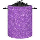 Purple Laundry Basket Purple Glitter Laundry Hamper Printed Bling Dirty Clothes Storage Basket Colla