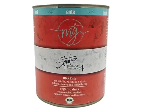 Produktbild von My Nassfutter Bio-Ente mit Bio Kürbis, Bio Zucchini, Bio Spinat und Bio Johannisbeeren - 820 g