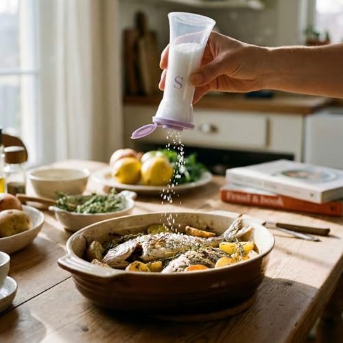 Image of Set of 2 Plastic Salt and Pepper Shakers with Lids Large Salt Shaker Pepper Container Vintage Tall Hourglass Camping Picnic Outdoors Travel Spice Set for Home Picnic Kitchen(Classic,Purple)