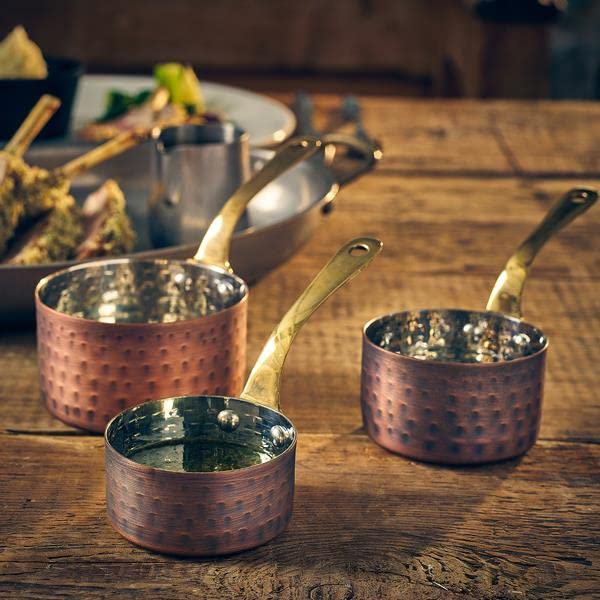 GenWare Antique Copper Mini Sauce Pan 9 x 5.25cm - Single, Gold - Image 4
