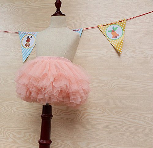 Image of Tutu Skirt for Baby Girl Toddler 6 Layered Tulle Skirts 1-8T