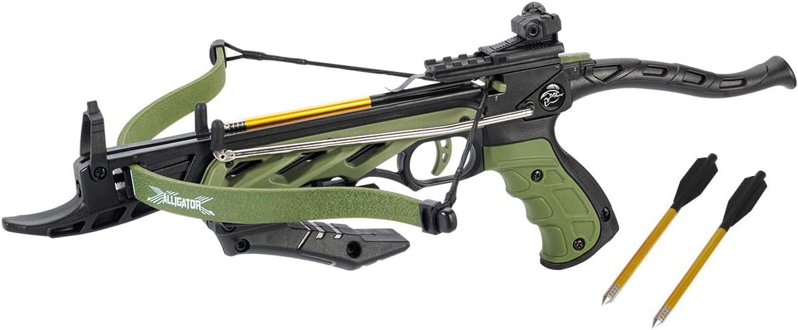 80lbs 225+ FPS Self Cocking Hunting Crossbow Recurve Pistol Grip Cross Bow