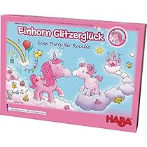 HABA-302767-Unicornio-con-Purpurina-una-Fiesta-para-Rosalie-Encantador-Juego-de-cooperacion-y-Juego-para-2--4-Jugadores-de-4--99-anos-con-Reglas-Sencillas-para-una-diversion-rapida