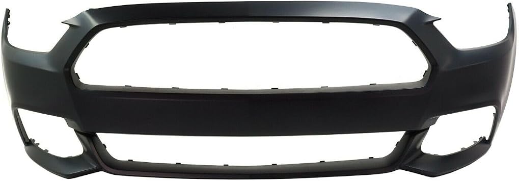 Bumper Cover Front Side for Ford Mustang 2015-2017 | Primed 1pc Plastic, Facial without Tow Hook Hole, OE# 14871887 FO1000704, Direct Fit