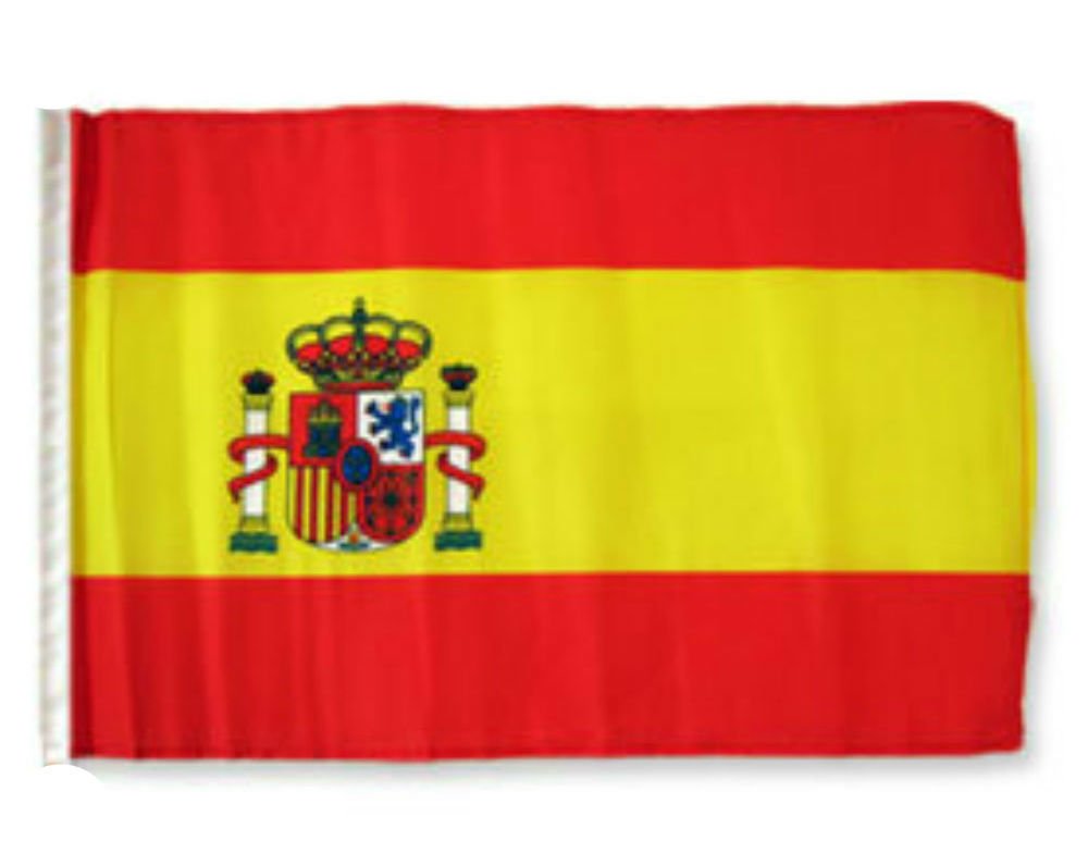 Spain 12"x18" Sleeved Polyester Garden Flags