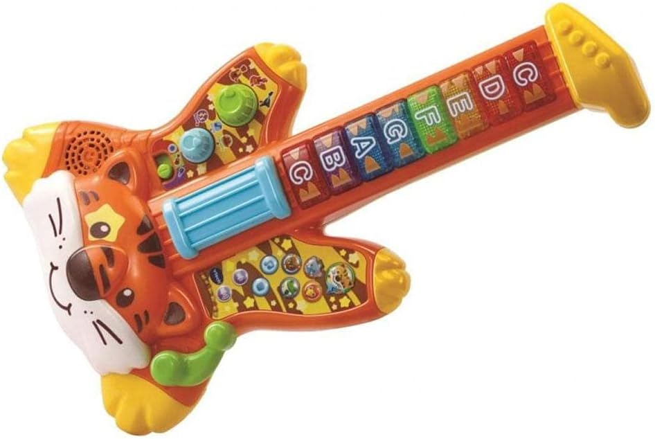 VTechSafari Sounds Guitar, Toddler Musical Toy with Songs, Melodies and Animal Sounds, Fun and Colourful Musical Toys for Children, Educational Toy with Lights, Ages 2 Years +, English Version