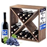 KADAX Botellero de madera de 52 x 25, fabricado en la