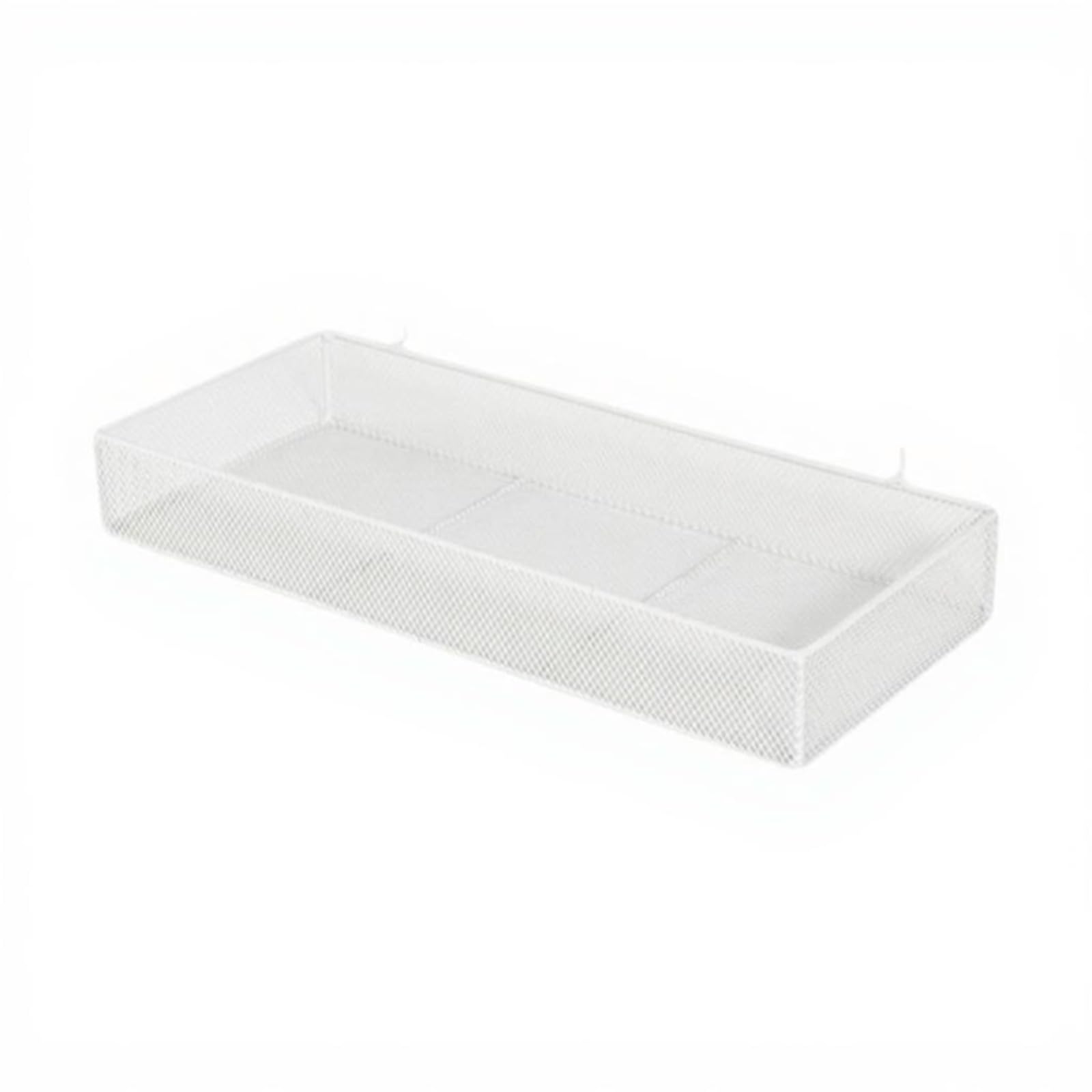 Pegboard Shelf, Metal Closet Organizer Basket, Wall Mount Storage Rack White Large 48X20Cm-image-18