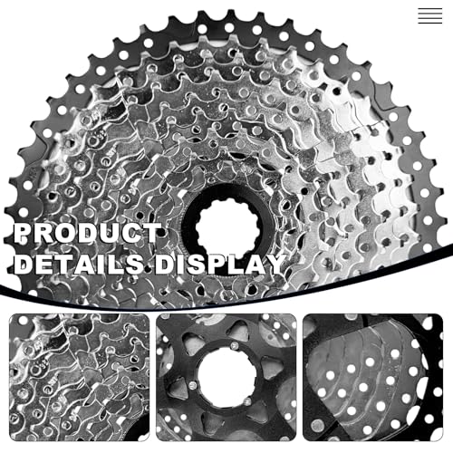 Relwears 10 Speed Cassette 11-46T Light Bike Cassette Sprocket for Road Mountain Touring Bike