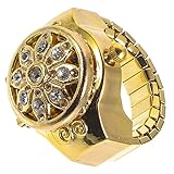 Montre mini-anneau - le style de conception moderne lui confère un meilleur effet de port, peut être appliqué à votre décor quotidien assister à des fêtes, des bagues de montre