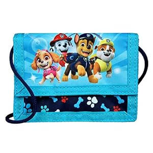 Geld- en borstzak, Paw Patrol, met klittenbandsluiting, koordband, bankbiljettenvak en muntenvak, ca. 9 x 13 x 1 cm