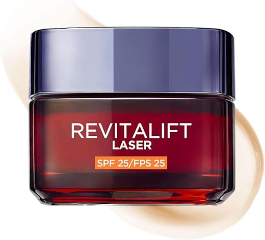 L'Oréal Paris Revitalift Laser Day Cream No.1 Anti-Wrinkle, Sun Protection SPF25 with Pro-Retinol. Hydrates, Firms and Reduces Dark Spots, Inspired by Korean Cosmetics, 50 ml.
