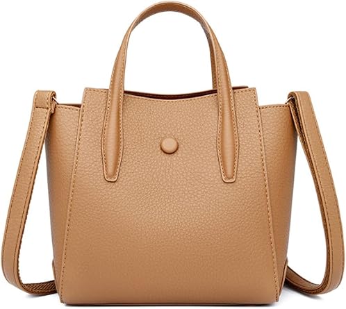 YAQUNICER Women Small Tote Bag Vegan Leather Shoulder Bag Commuter Handbag Purse Satchel