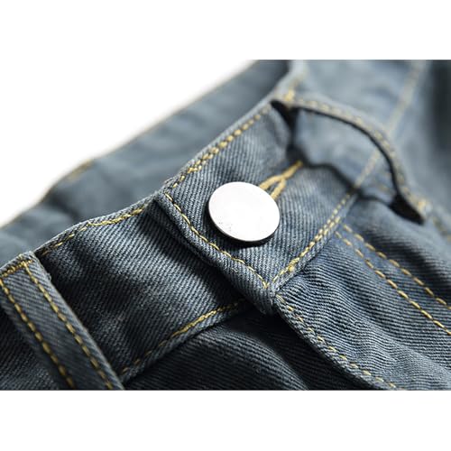 Vaqueros cómodos para hombre que solucionan la rigidez con corte recto regular 2