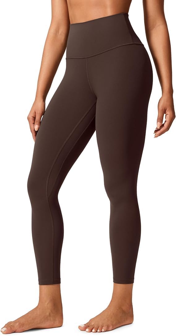Women’s High‑Waist Yoga Leggings | Leggings with Slimming Design Technology Brown