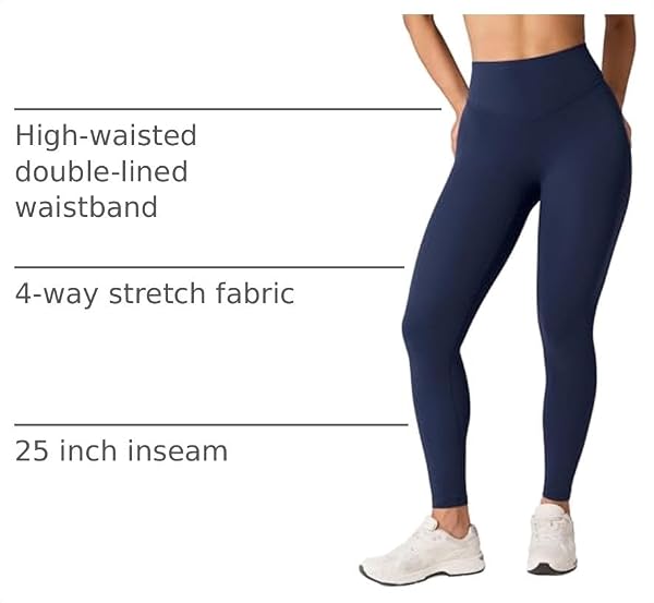 UNISSU Hugcurve No Front Seam Leggings 25" Noctilucence Blue Small by UNISSU - Used condition - US$25.84