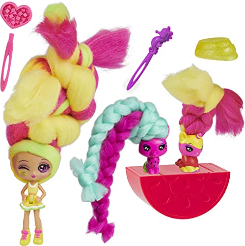 Candylocks Haarspielpuppe mit 2 Tieren Lemon Lou-Bambola Giocattolo per Capelli con 2 Animali, Multicolore, Small, 6056613