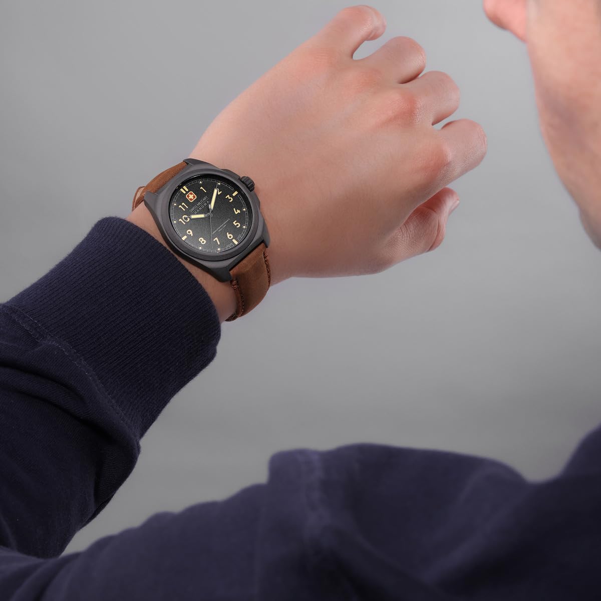 Swiss Military Hanowa Fieldmaster - Reloj de Pulsera para Hombre con Correa de Piel o Metal Cristal de Zafiro