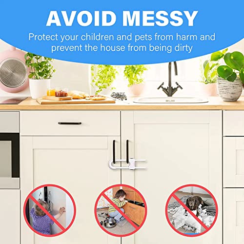 image for KGYMJR 4 Pcs Baby Proofing Cabinets, U-Shaped Cabinet Locks for Babies