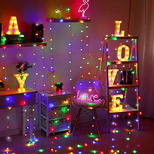 Image of ZALAR 18 LED RGB Bubble Ball String Lights for Home Decoration | Crystal Ball Fairy Lights for Bedroom, Balcony, Garden, Diwali, Christmas, Wedding, Birthday Party Decor
